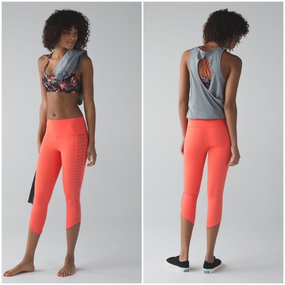 NWT lululemon sunshine salutation crops ♡